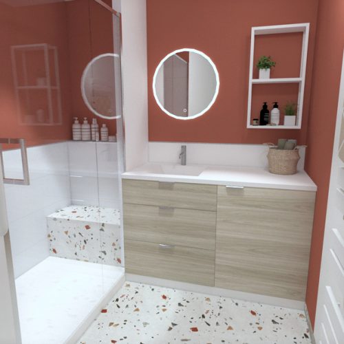 3D sde plan vasque intégré bois et terracotta_Scène 1 copie
